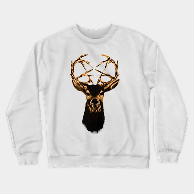 Hex-Deer (high contrast) Crewneck Sweatshirt by D0om_co0kie